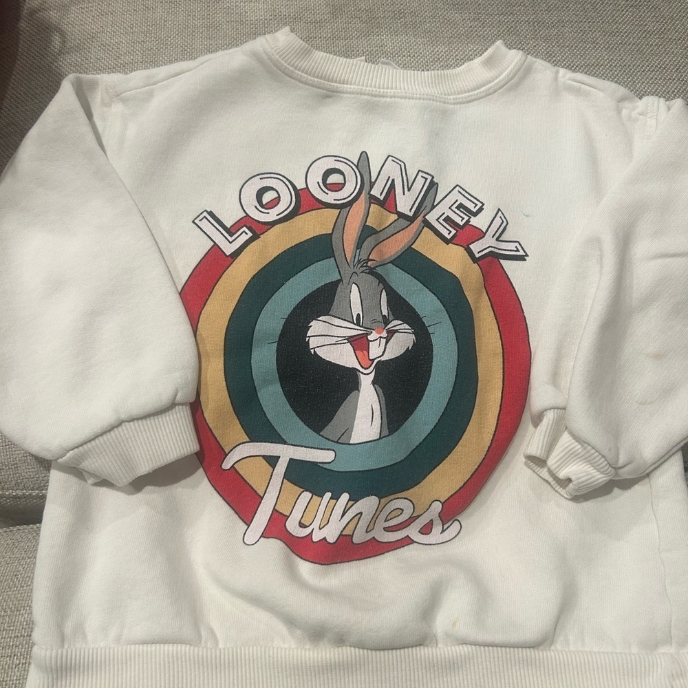 Zara Kids White Looney Tunes Sweatshirt